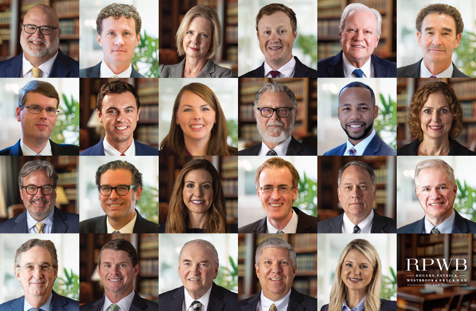 A grid of headshots of the law firm's attorneys.
