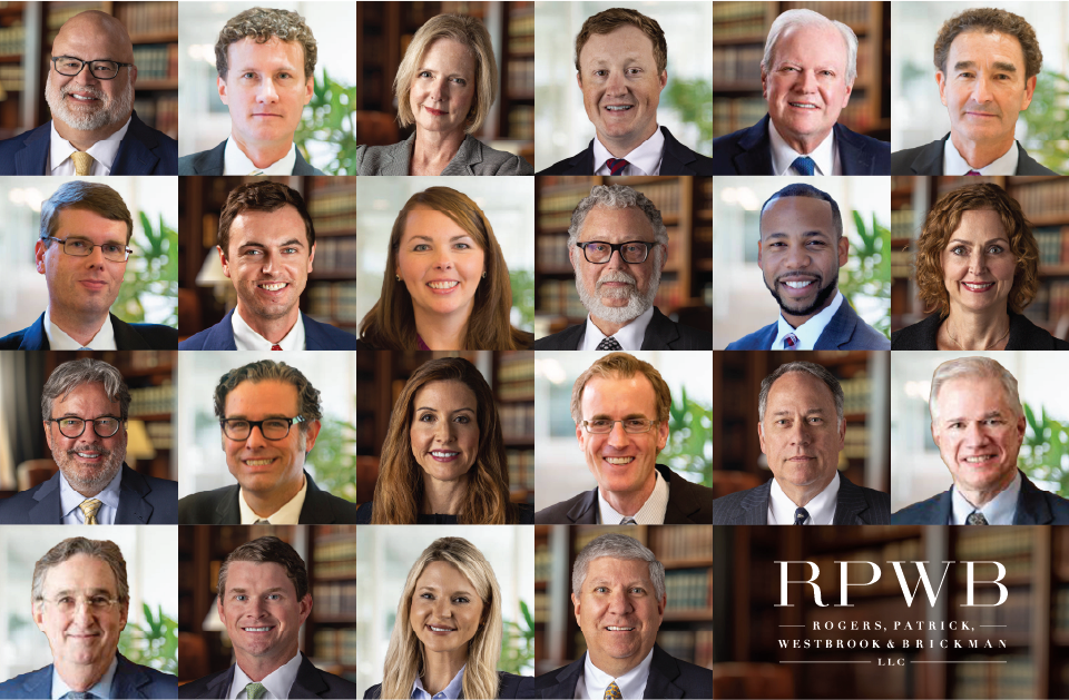 A grid of headshots of the law firm's attorneys.